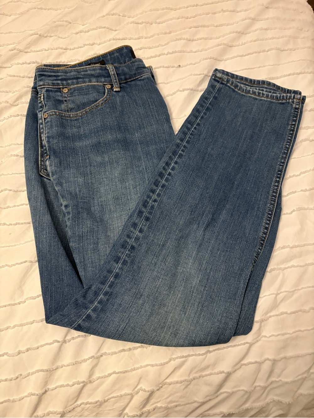 Talbots Classic Straight-Leg Jeans in Medium Blue Wash
